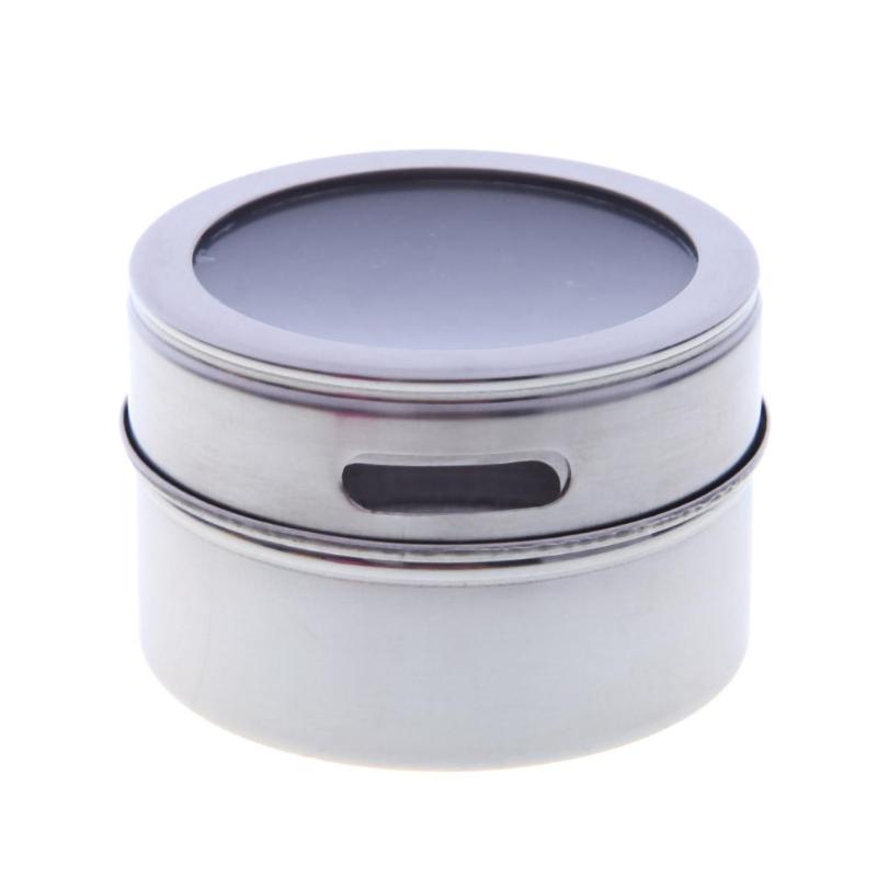 Stainless Steel Kitchen Spice Jar Seasoning Condiment Jar Bottle - ebowsos