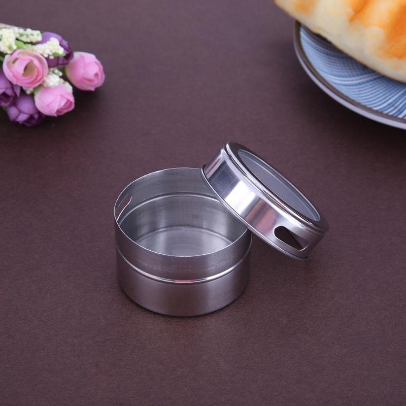 Stainless Steel Kitchen Spice Jar Seasoning Condiment Jar Bottle - ebowsos