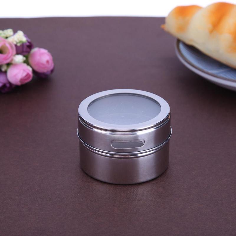 Stainless Steel Kitchen Spice Jar Seasoning Condiment Jar Bottle - ebowsos