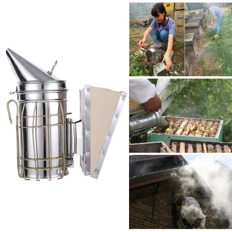 Stainless Steel Manual Bee Smoke Transmitter Kit Beekeeping Tool Beekeeping Tool Bee Smoker Beekeeping High Quality - ebowsos