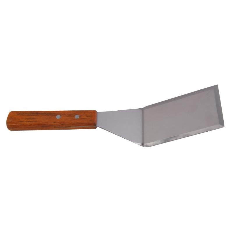 Stainless Steel Spatula Scraper Pancake Turner Scoop with Wooden Handle - ebowsos