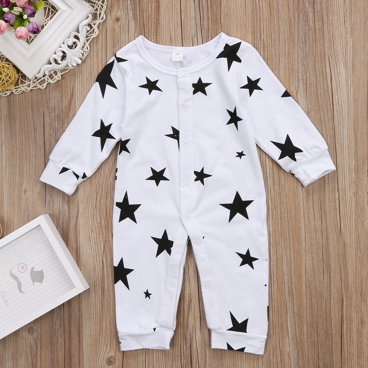 Star Infant Baby Boy Girls Casual Stars Romper Long Sleeve Cotton  Jumpsuit Pants Outfits UK - ebowsos