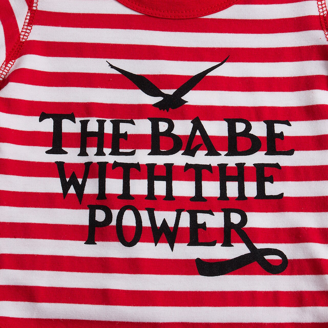 Striped Letter Infant Baby Boy Cotton Bodysuit the baby with the power Short Sleeve Bodysuit Clothes Outfits - ebowsos