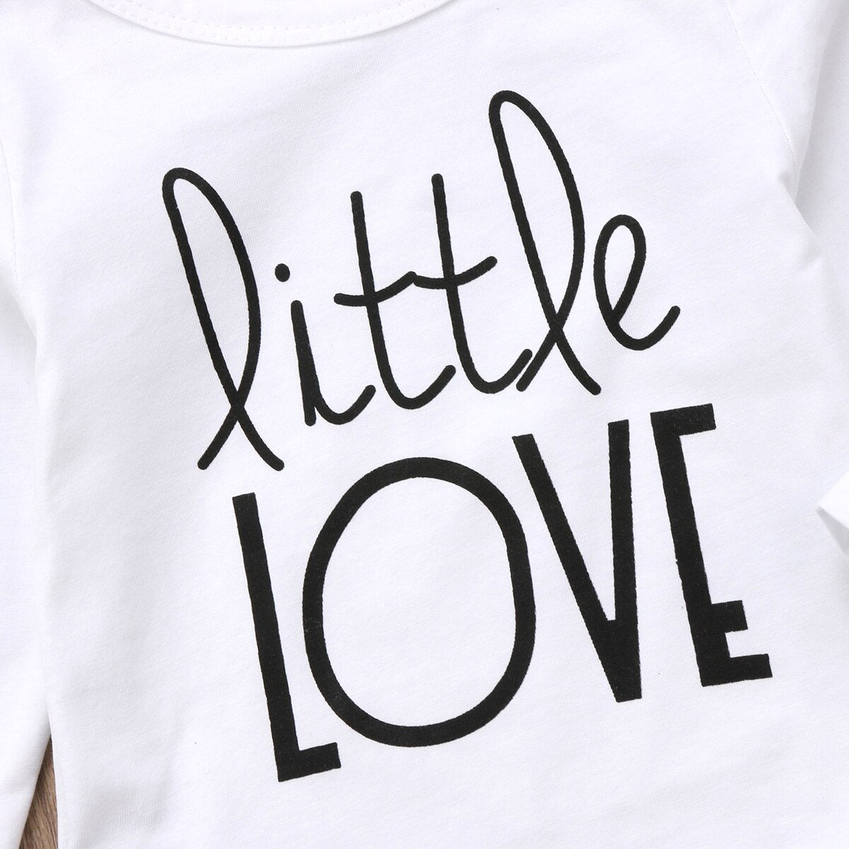 Striped Letter Newborn Infant Baby Kid Boy Girls Long Sleeve Tops Romper Long Pants Hat Headband Outfits Clothes - ebowsos