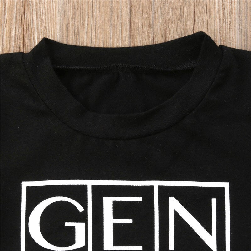 Summer Baby Boy Clothes Shorts Sleeve T-shirt Letters Print Shirts Cotton Tops T-shirts Kids Clothes - ebowsos