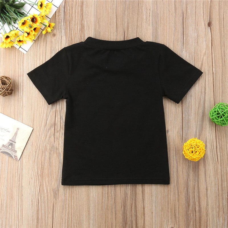 Summer Baby Boy Clothes Shorts Sleeve T-shirt Letters Print Shirts Cotton Tops T-shirts Kids Clothes - ebowsos