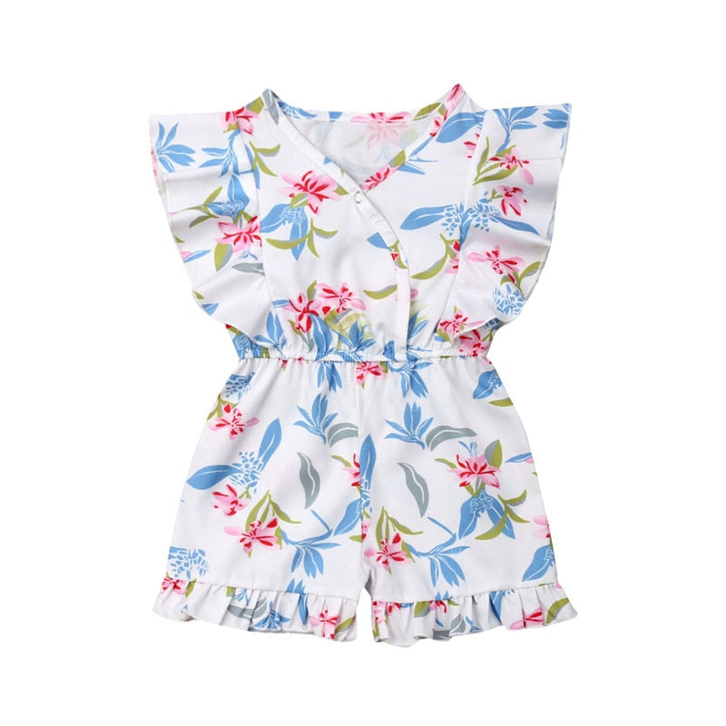 Summer Baby Kids Girls Floral Romper Jumpsuit Outfit Clothes - ebowsos