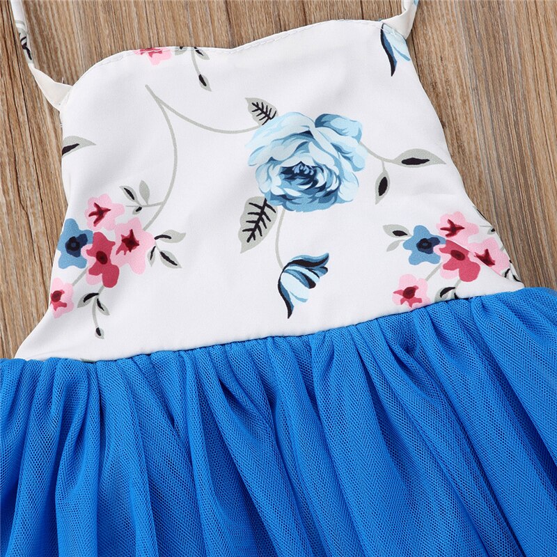 Summer Baby Kids Sleeveless Dresses Flower Girl Dress Princess Long Lace Dress Party Easter Pageant Dress Clothes - ebowsos