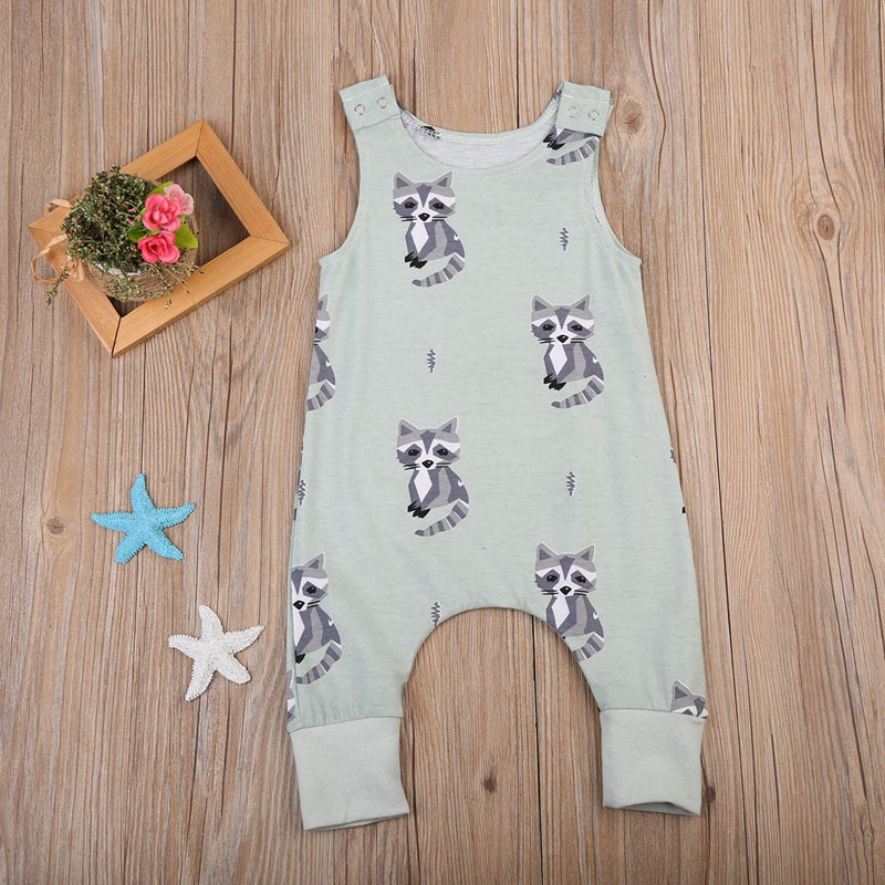 Summer Children Clothing Baby Boys Girls Romper Coveralls Sleeveless Jumpsuit Outfits Clothes 0-24M - ebowsos