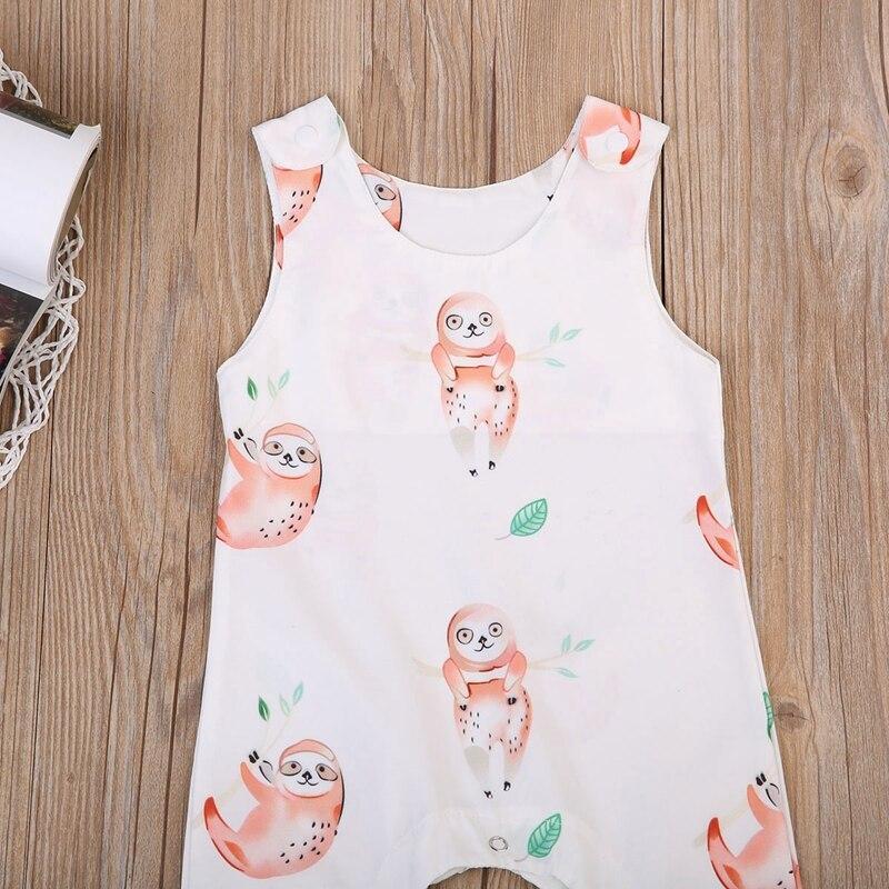 Summer Children Clothing Baby Girl Boy Cartoon Little Monster Romper Jumpsuit Sleeveless Clothes Sunsuit Outfits - ebowsos