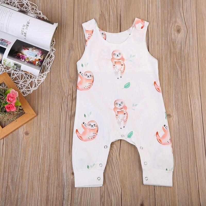 Summer Children Clothing Baby Girl Boy Cartoon Little Monster Romper Jumpsuit Sleeveless Clothes Sunsuit Outfits - ebowsos