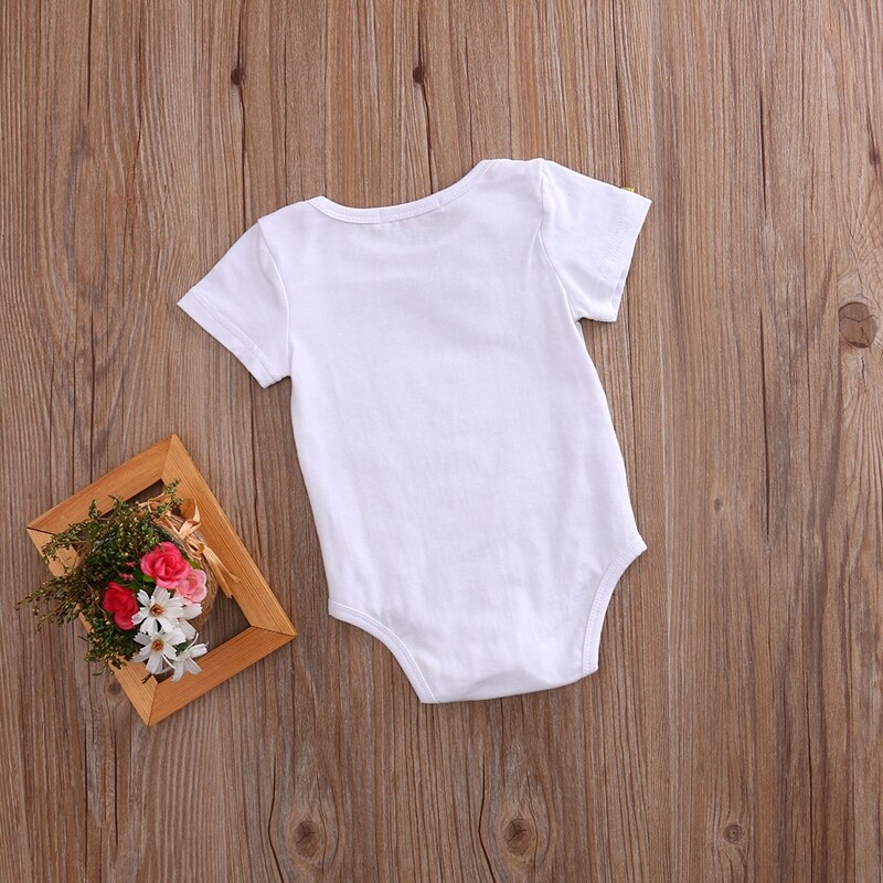 Summer Children Clothing Bodysuit Adorable Newborn Baby Infant Boys Girls Letter Jumpsuit Bodysuit Outfits Clothes - ebowsos