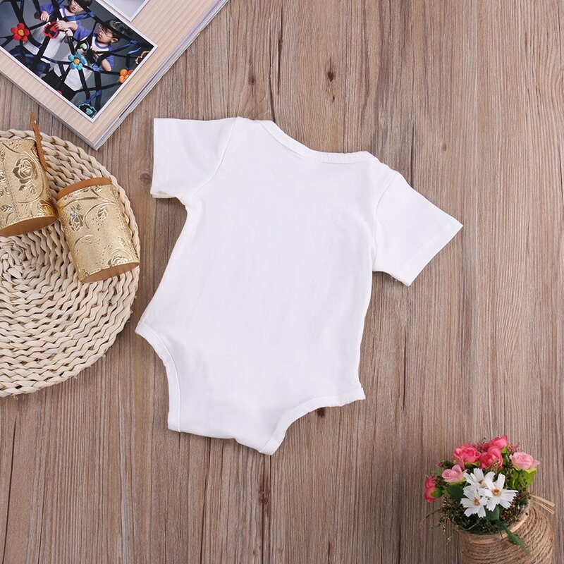 Summer Children Clothing Bodysuit Kids Baby Girl Boy Clothes Bodysuit Cute Letter Jumpsuit Outfits One-pieces Costume - ebowsos