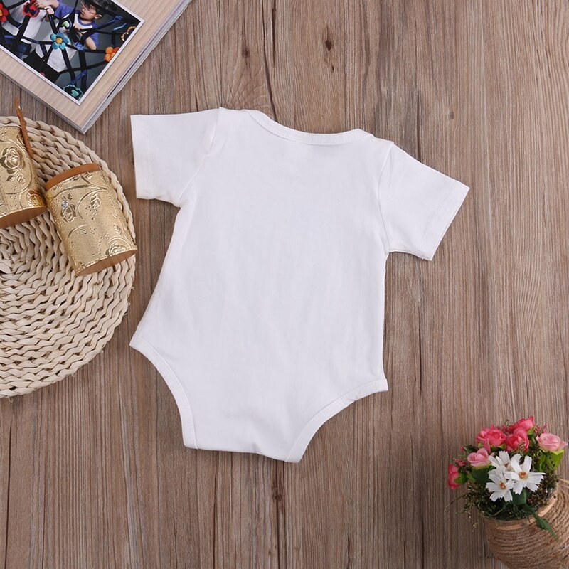 Summer Children Clothing Bodysuit Kids Baby Girl Boy Clothes Bodysuit Cute Letter Jumpsuit Outfits One-pieces Costume - ebowsos