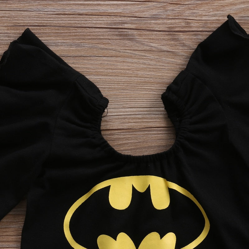 Summer Children Clothing Bodysuit Newborn Infant Baby Girls Batman Cartoon Bodysuit Jumpsuit Outfit Clothes - ebowsos