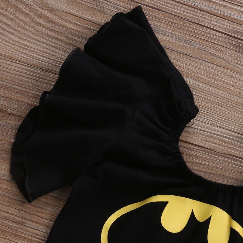 Summer Children Clothing Bodysuit Newborn Infant Baby Girls Batman Cartoon Bodysuit Jumpsuit Outfit Clothes - ebowsos