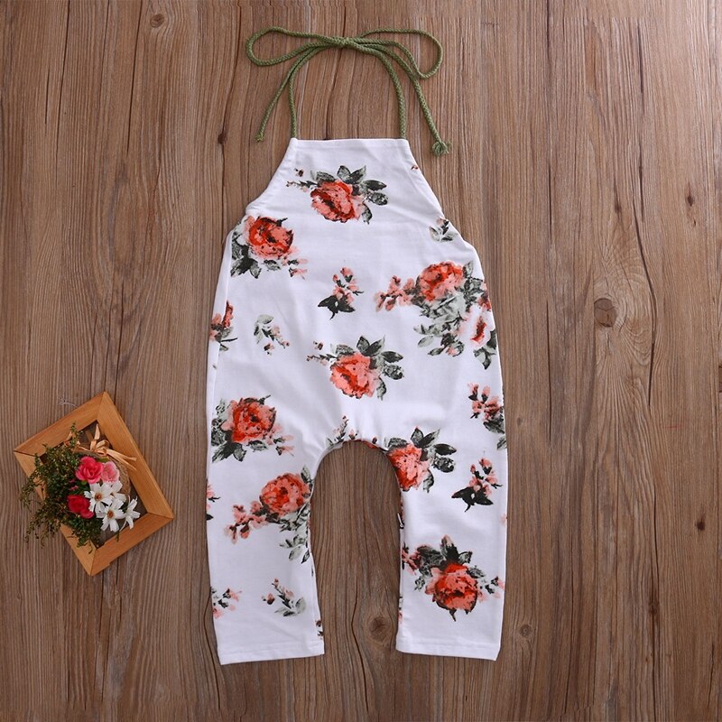 Summer Children Clothing Floral Girls Romper Baby Girls Boys Clothes Romper Jumpsuit Sunsuit Outfit 6-24M 2-5Y - ebowsos