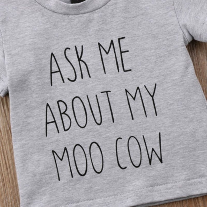 Summer Children Clothing Funny T-shirt Newborn Baby Boy Girl Animal Cotton Top Clothes Summer 0-4T - ebowsos