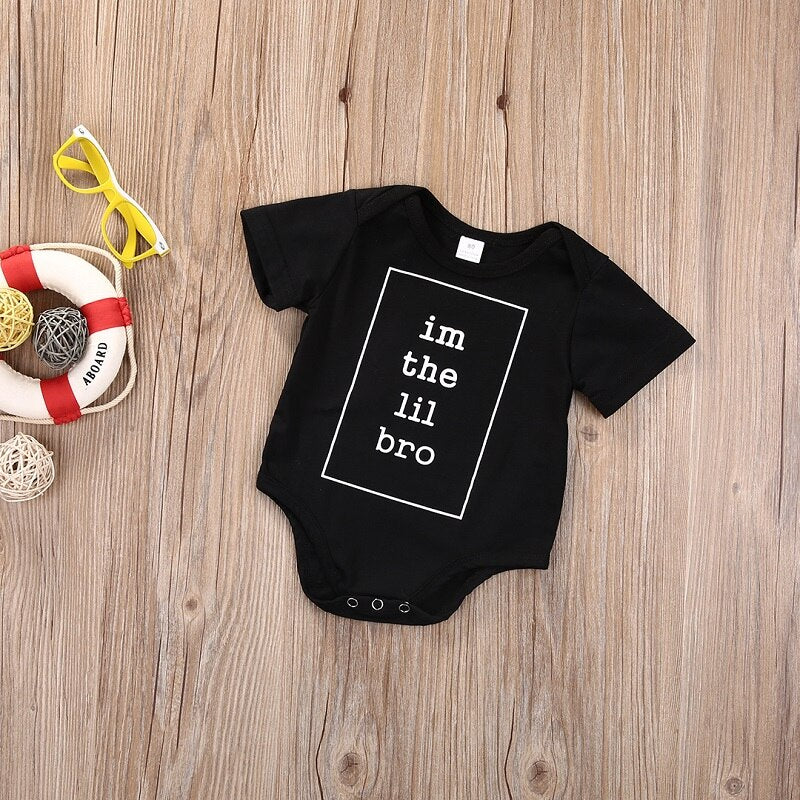 Summer Children Clothing Girls Suit Baby Boy Little Brother Tops Bodysuit Short Sleeve Jumpsuit Outfits One-pieces - ebowsos