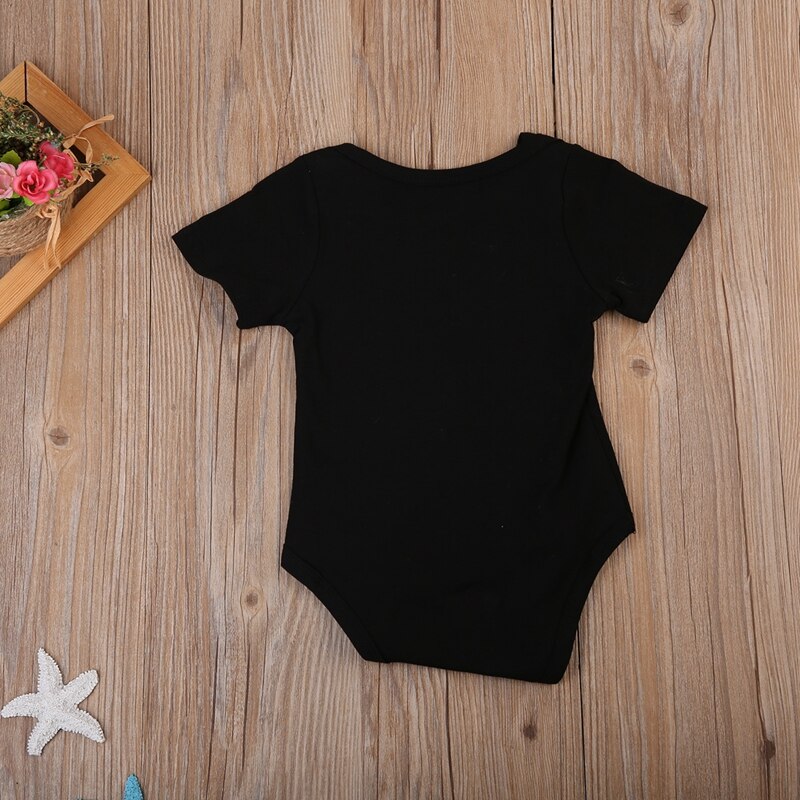 Summer Children Clothing New Newborn Kids Baby Boys Casual Cotton Bodysuit Letter Short Sleeve Jumpsuit Clothes - ebowsos