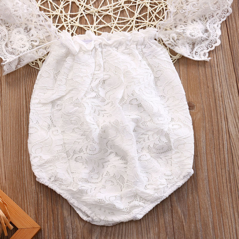 Summer Children Infant Baby Girl Flower Lace Bodysuit Sleeveless Cotton Sunsuit Jumpsuit Outfit Set Clothes - ebowsos