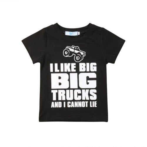 Summer Children Kids Letter Print Cotton Clothes Short Sleeve Tops O Neck Baby Boys T-Shirt Clothing - ebowsos