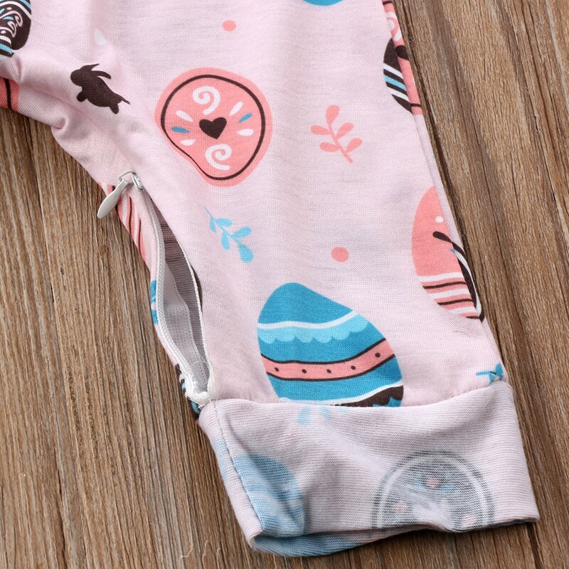 Summer Cute Newborn Baby Boy Girl Easter Egg Romper Sleeveless Cotton Sunsuit Playsuit Clothes - ebowsos