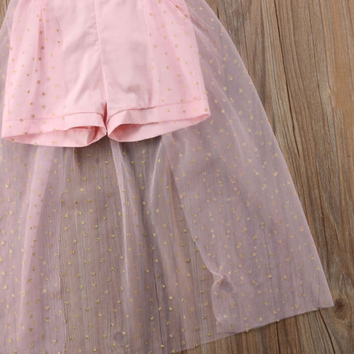 Summer New Fashion Infant Romper Tulle Dress Toddler Girls Birthday Holiday Party Girls Dresses Jumpsuits - ebowsos