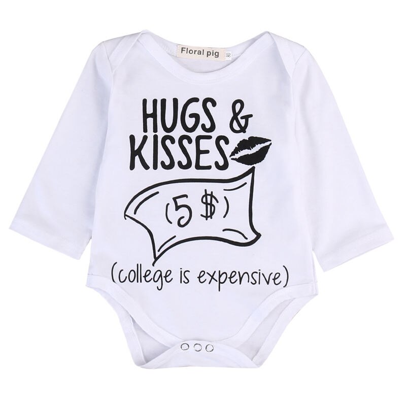 Summer New Style Newborn Infant Baby Boy Girl Cartoon Letter Bodysuit Jumpsuit Outfit Clothes Sunsuit - ebowsos