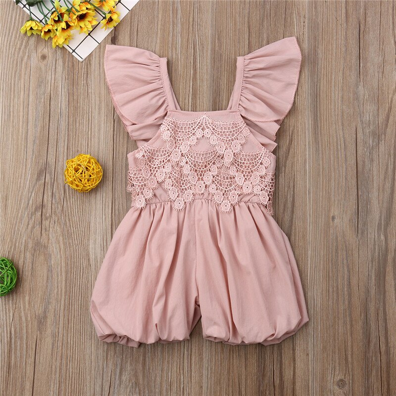 Summer Newborn Baby Girl Clothes Lace Romper Jumpsuit Bodysuit Outfit Sunsuit 1PC Toddler Infant Baby Girl Rompers - ebowsos