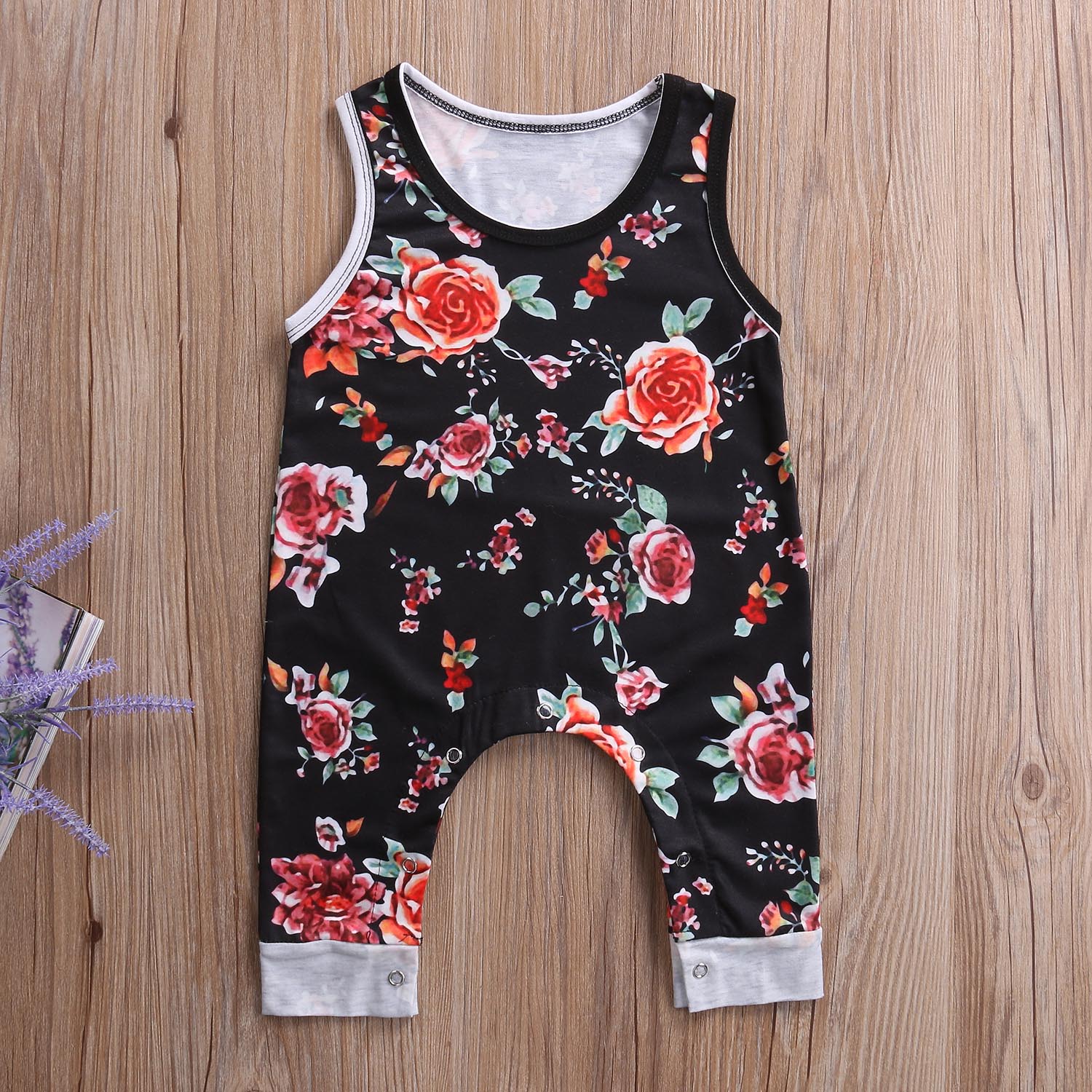 Summer Newborn Baby Girls Clothes Floral Romper Jumpsuit  Sunsuit 0-3T - ebowsos