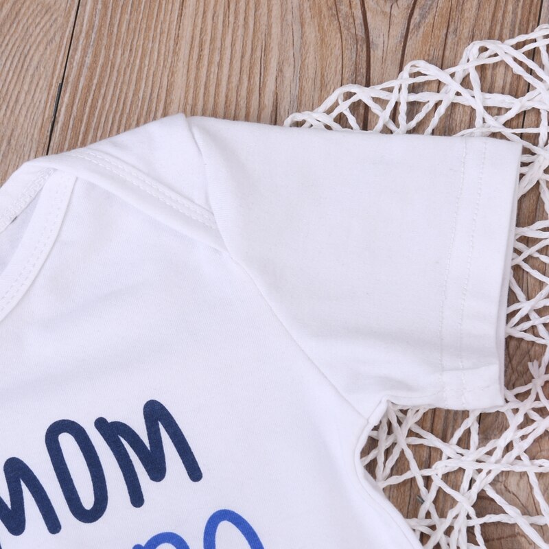 Summer Newborn Baby Kids Girl Boy Bodysuit Clothes Letter Cotton Outfits Sunsuit Children Clothing - ebowsos