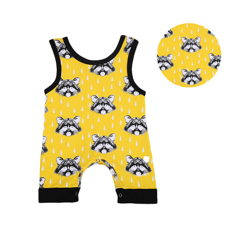 Summer Newborn Infant Baby Boy Vest Jumpsuit  Romper Clothes Outfits - ebowsos