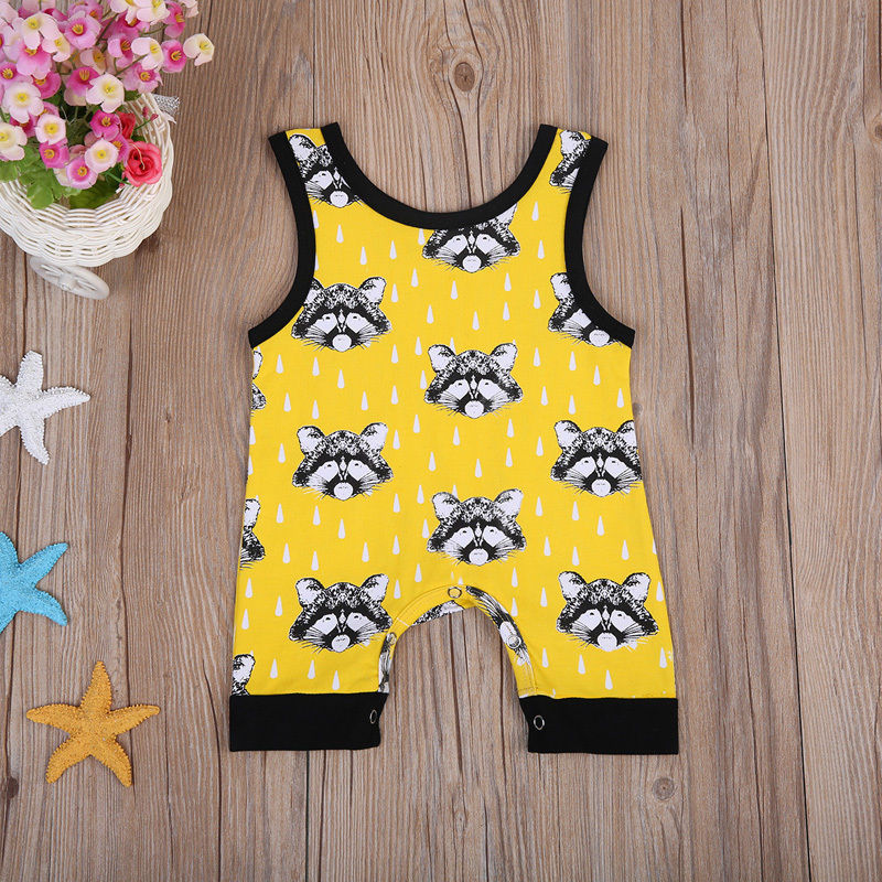 Summer Newborn Infant Baby Boy Vest Jumpsuit  Romper Clothes Outfits - ebowsos