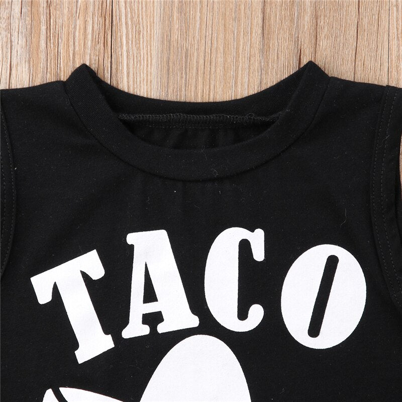 Summer Newborn Kids Boy Girl Letters Tops Casual Sleeveless Crop Vest Shirt Loose - ebowsos