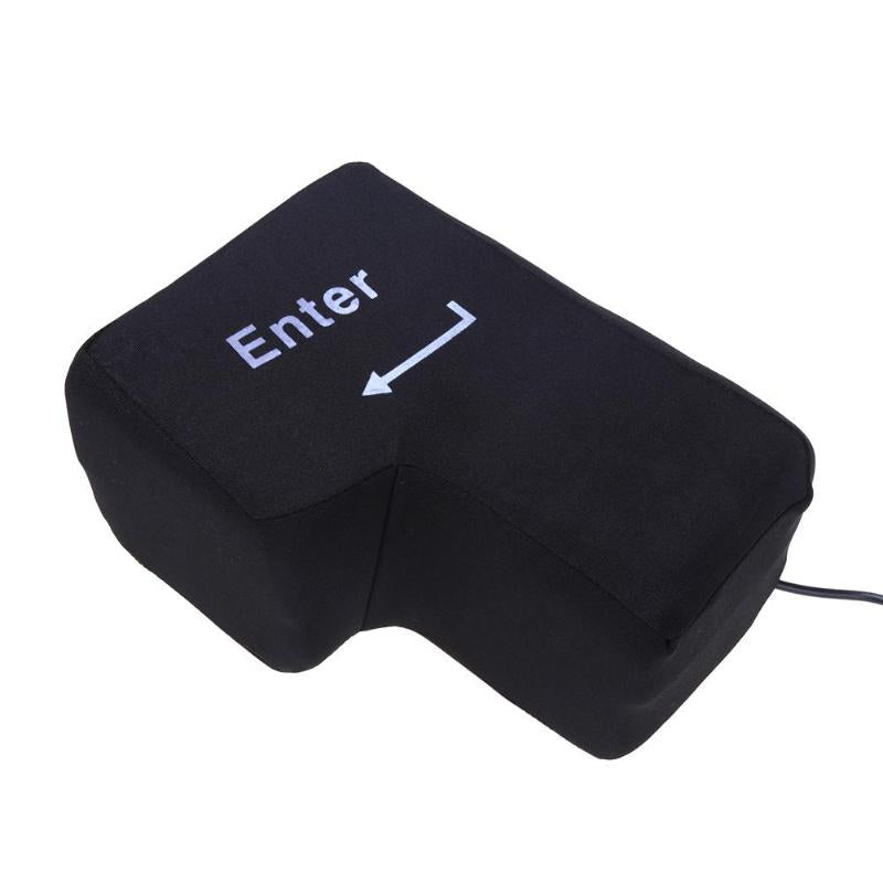 Supersized USB Big Enter Key Office Desktop Stress Relief Foam Nap Pillow - ebowsos