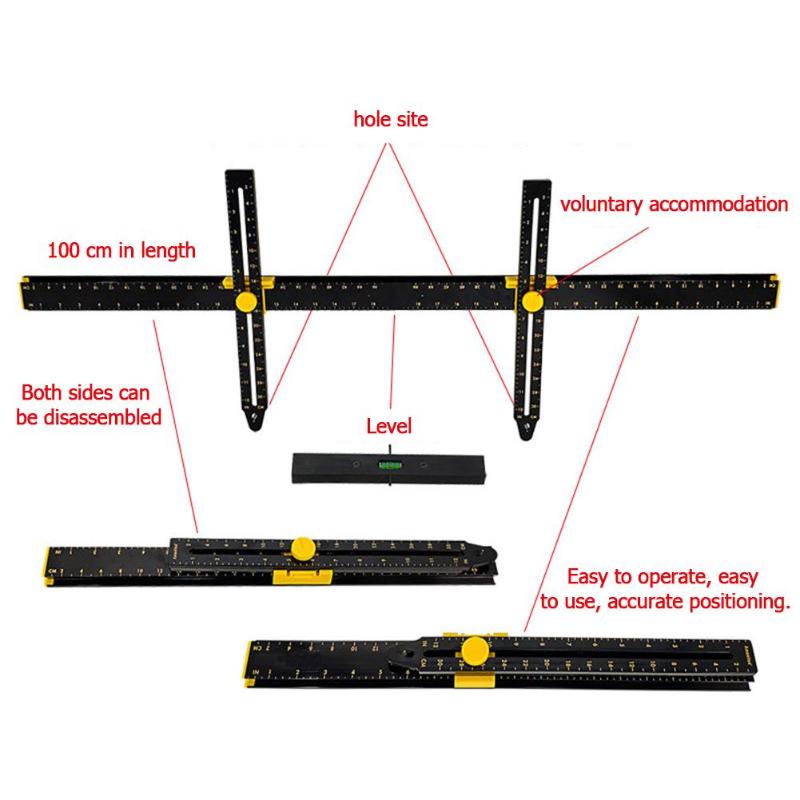 Suspension Measurement Marking Position Level Ruler Picture Hanging Tool - ebowsos