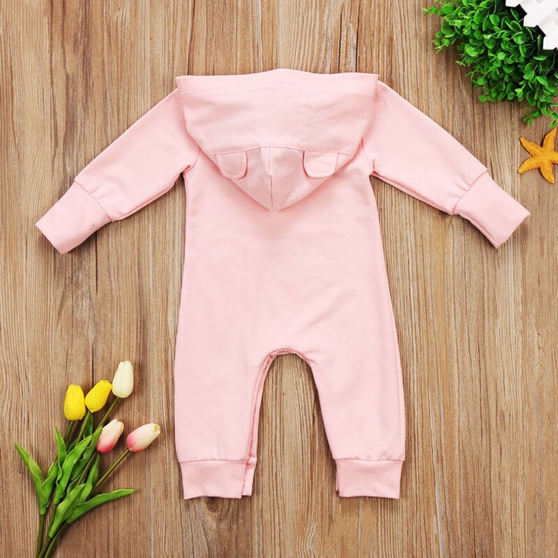 Sweet Baby Boy Girls Clothes Cartoon Newborn Infant Boys Girls Clothes Hooded Romper Jumpsuit Outfits - ebowsos