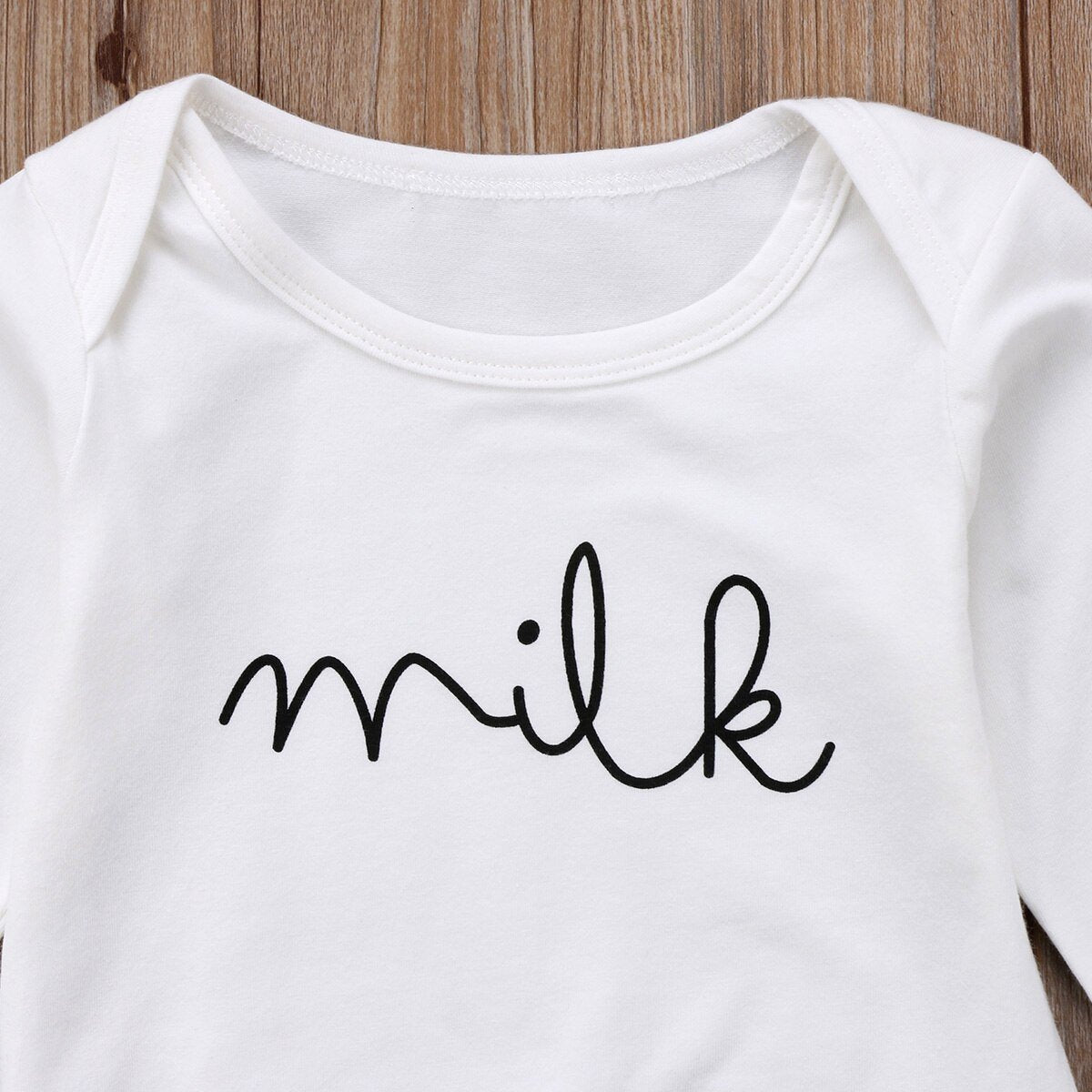 Sweet Letter Milk Baby Kid Newborn Boy Girl Top  Long Sleeve Cotton Jumpsuit Bodysuit Cotton Clothes Outfit USA - ebowsos