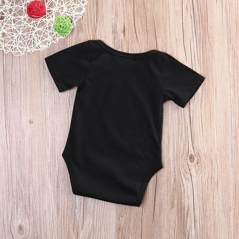 Sweet Letter Newborn Infant Baby Boy Girls Bodysuit Cotton Short Sleeve Jumpsuit Clothes Outfits - ebowsos