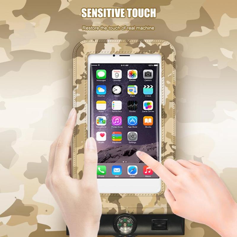 Swimming Waterproof Phone Bags Camo Clear Smart Touch Screen Cell Phone Pouch Design Touch Control More Comfortable-ebowsos