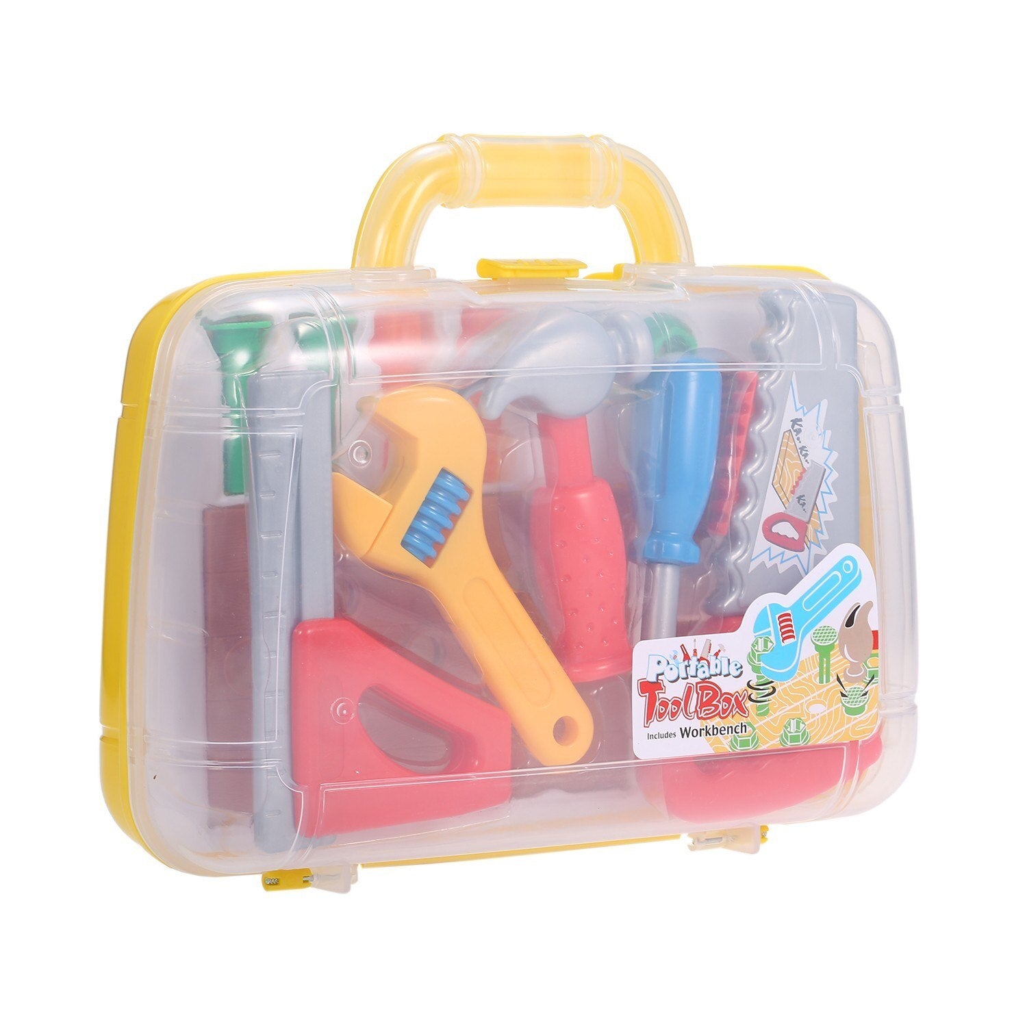 T3333 Tool Box Kit Playset With Carrycase Plastics Toys For Children Kids Portable Gift Present-ebowsos