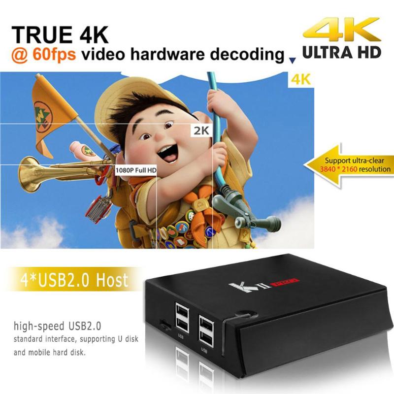 TV Box Amlogic S905D Quad Core Android 7.1 2GB+16GB 4K Set-top Box With Dual Wi-Fi Bluetooth Media Palyer High Quality - ebowsos