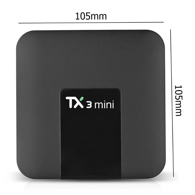 TX3 Mini Android 7.1 Smart TV Box 1G+8G/ 2G+16G Amlogic S905W Quad Core 2.4G WiFi BT4.0 4K Set-top Box Media Player Promotion - ebowsos