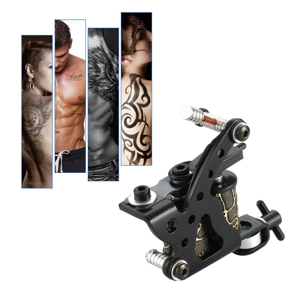 Tattoo Complete Beginner Tattoo Kit Pro Machine Inks Power Supply Needle Grips Tips Tatto BODY beauty Accessories Basic Set - ebowsos