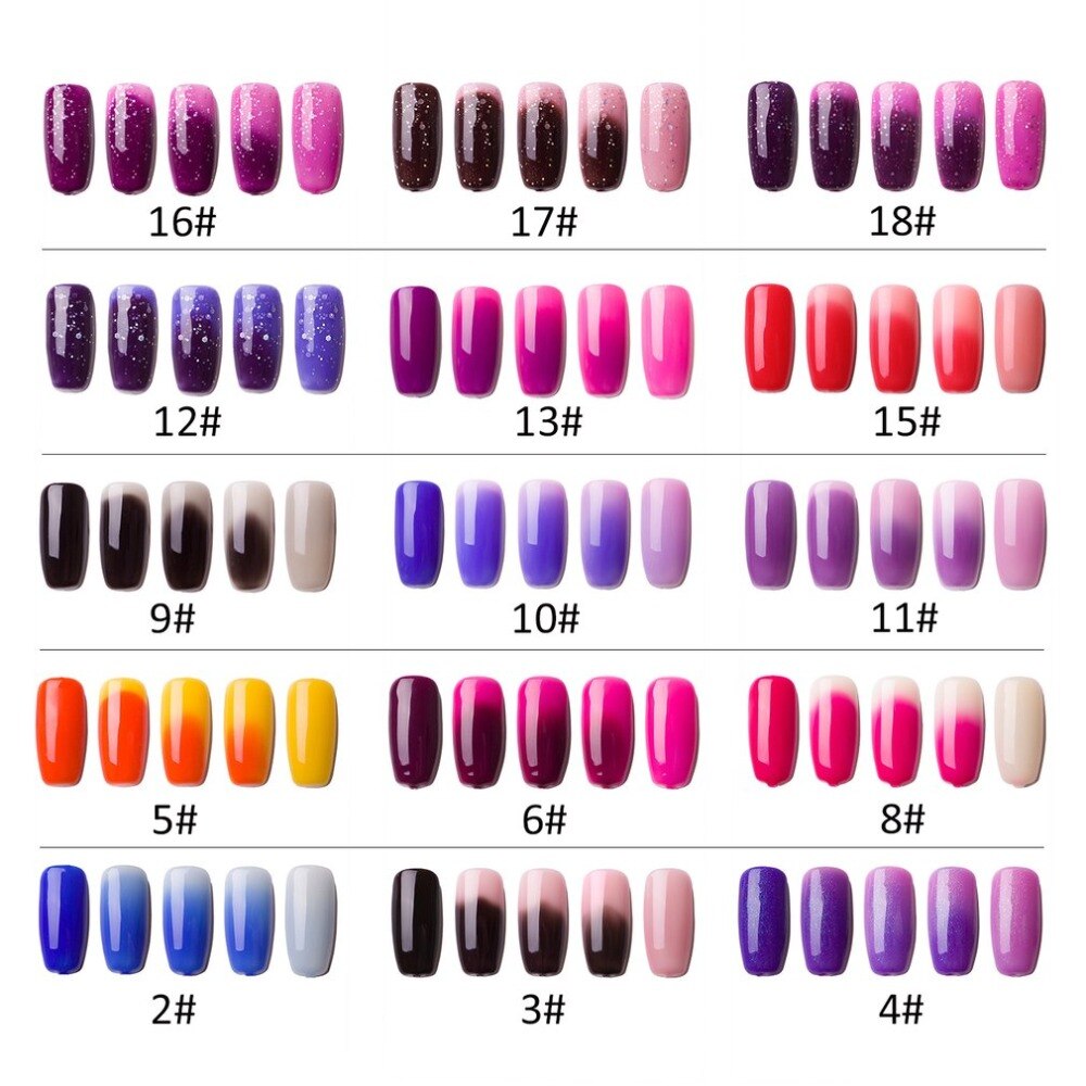 Temperature Changing Nail Polish Quick Drying Nail Gel Non-Toxic High Gloss 2018 Hot New - ebowsos