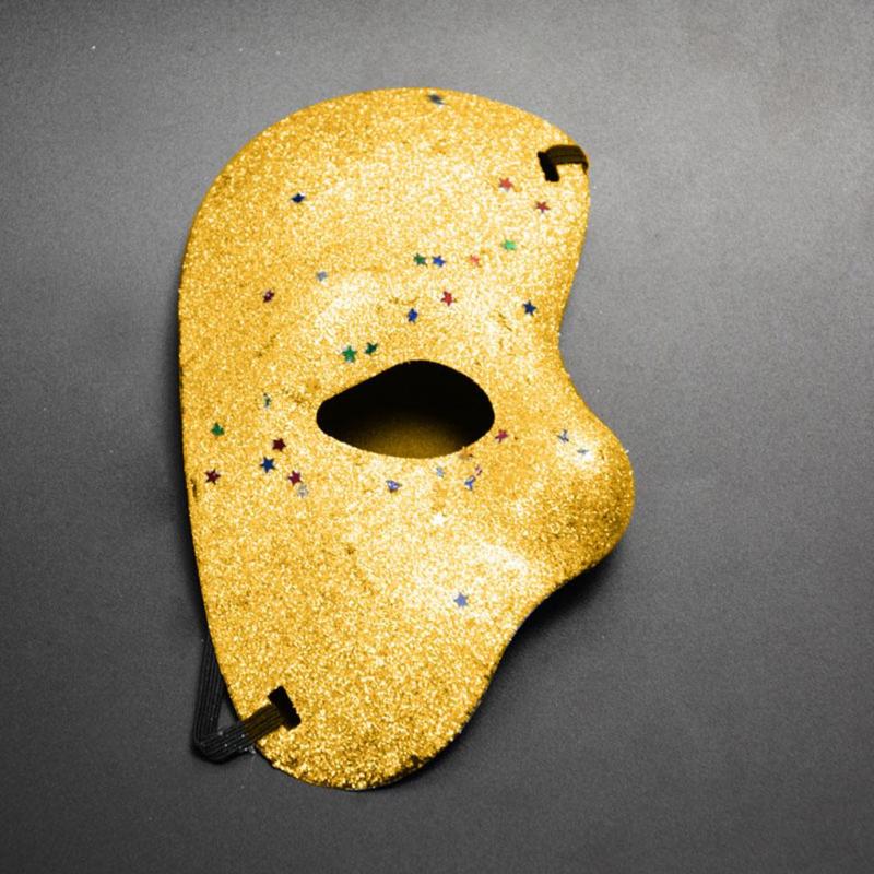 The Phantom Of Opera Mask Plastic Half Glitter Mask Christmas Halloween Kit - ebowsos