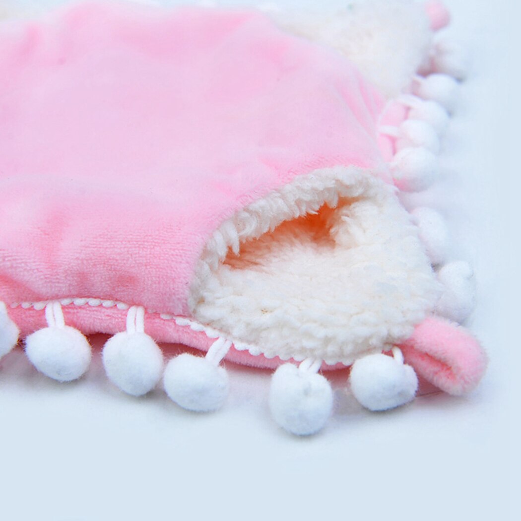 Thickened Soft Plush Pet Hammock Double-Layer Warm Hamster Hammock Small Pet Hanging Bed Pet Cage Hammock For Small Pets-ebowsos