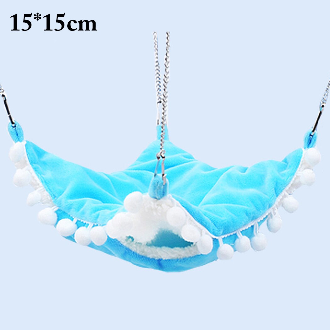 Thickened Soft Plush Pet Hammock Double-Layer Warm Hamster Hammock Small Pet Hanging Bed Pet Cage Hammock For Small Pets-ebowsos