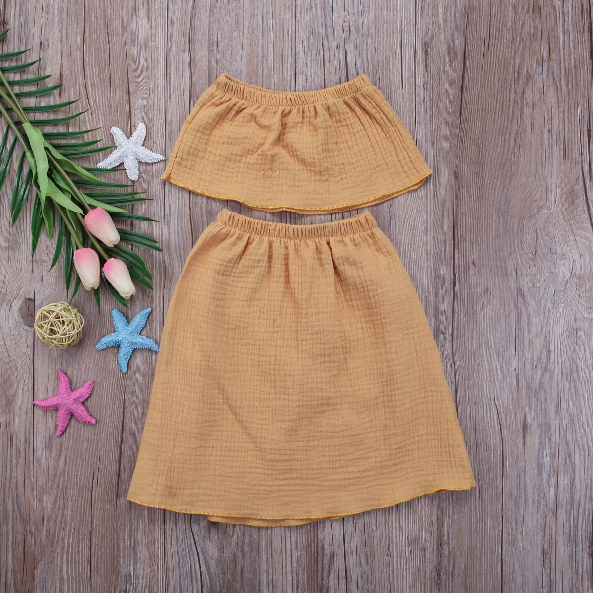 Toddler Baby Kid Girls Outfit Tops Blouse Skirt Party Pageant Boho Dress Clothes Summer - ebowsos